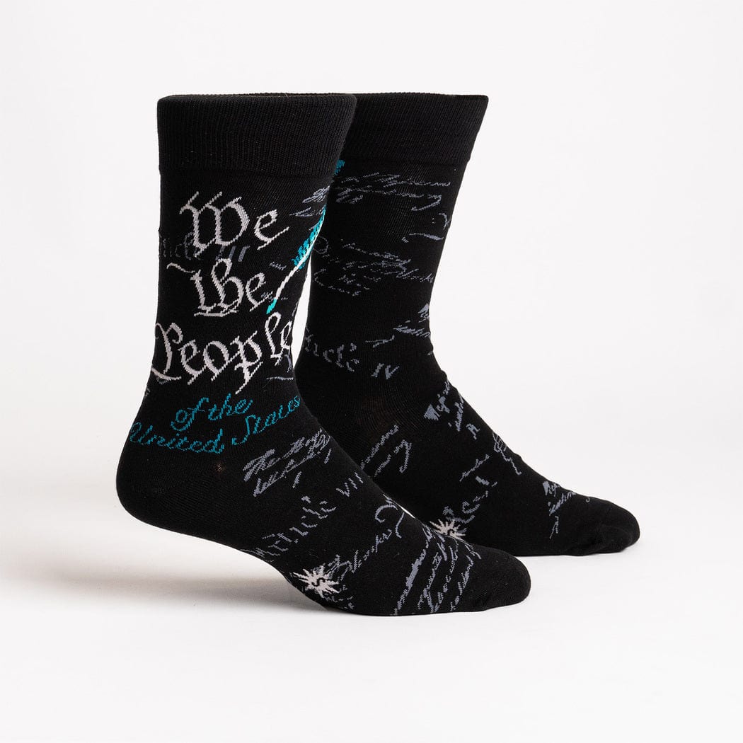 The Constitution Men's Crew Socks Black