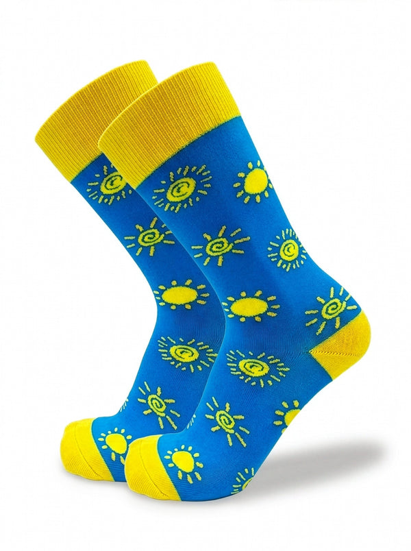 Walking on Sunshine Blue / Medium John's Crazy Socks
