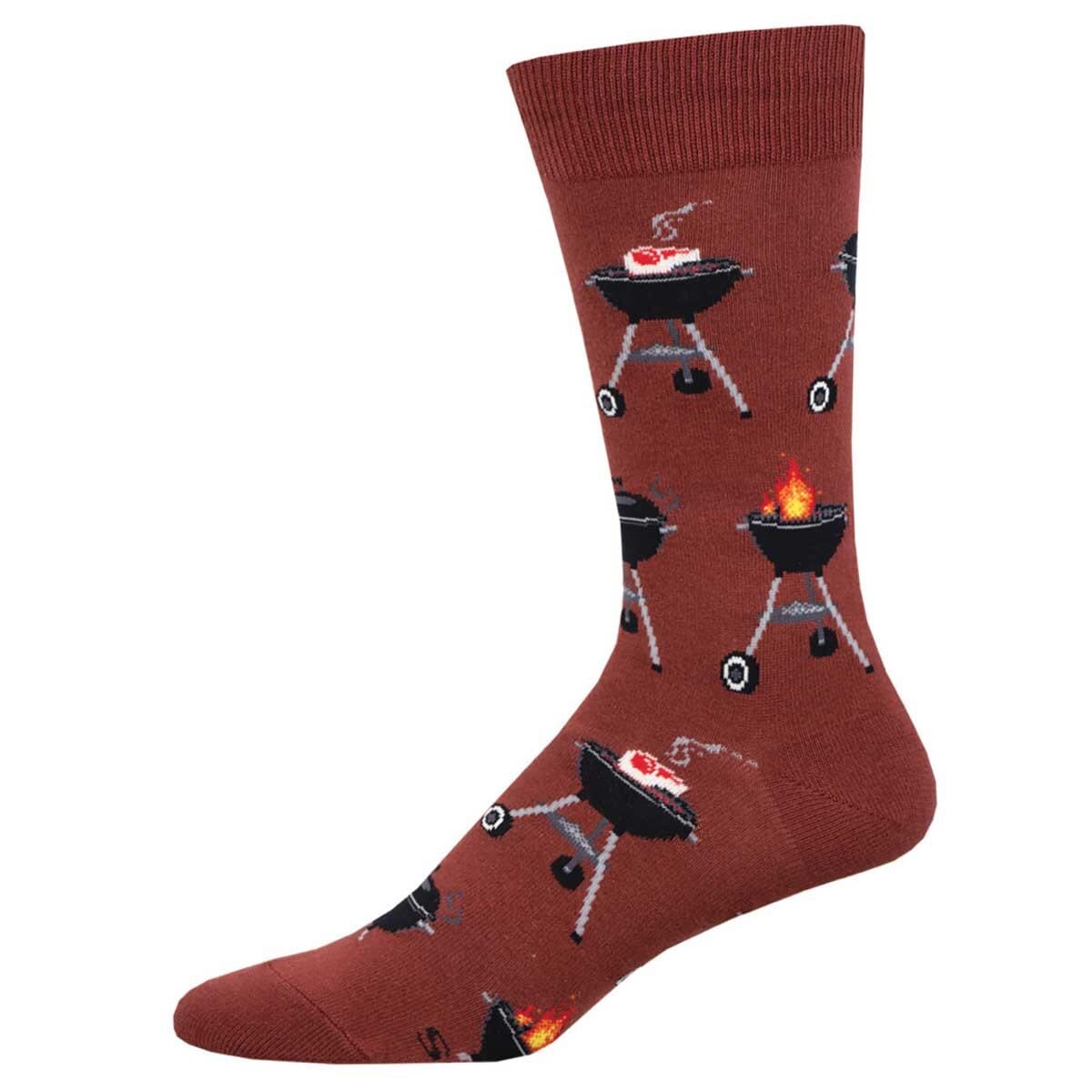 Fired Up Men's Crew Socks Red