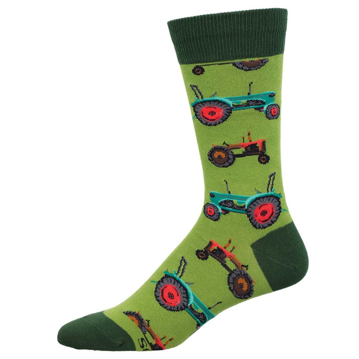 Tractors Men's Crew Socks Green