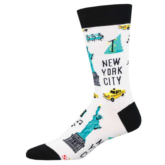 New York City Crew Socks White SockSmith