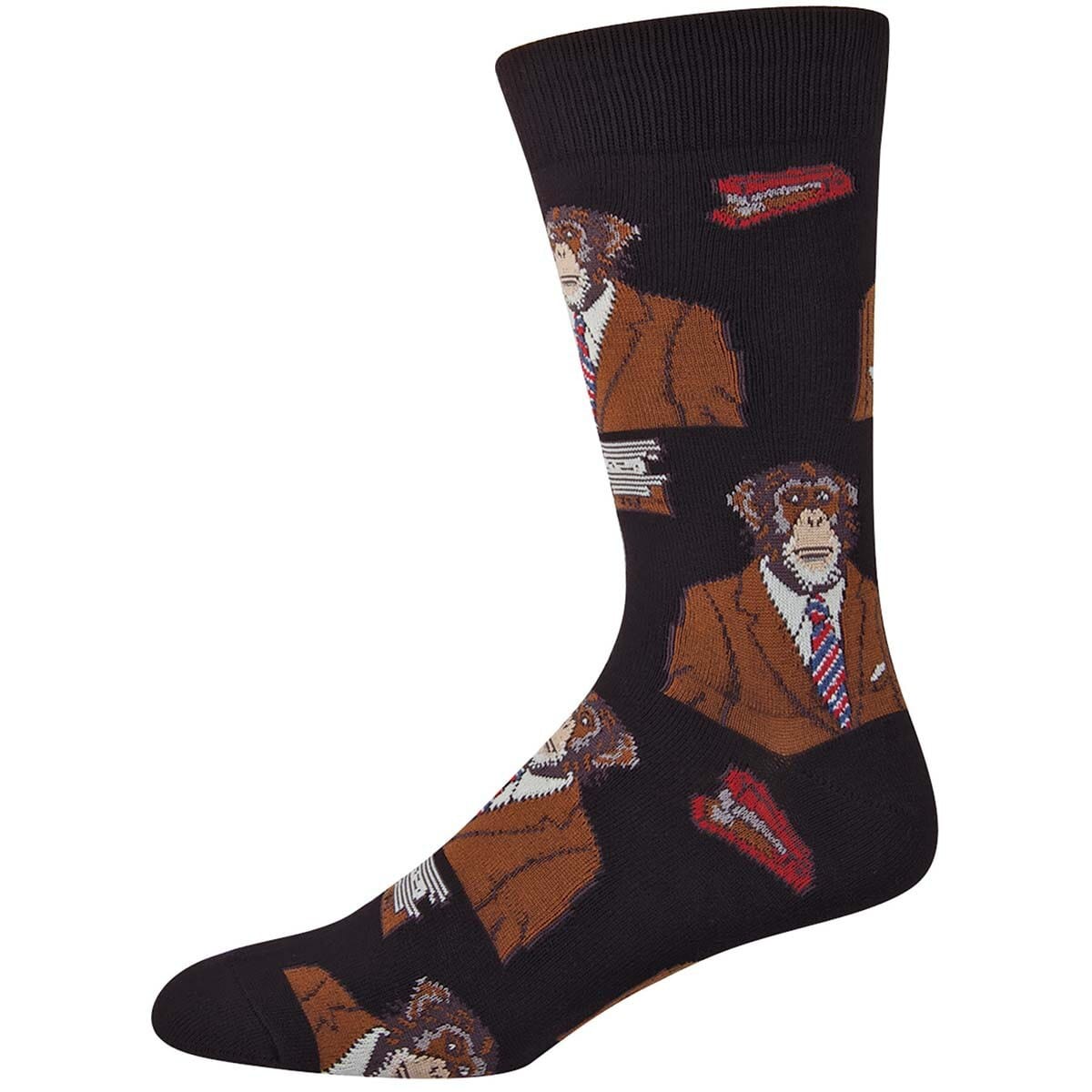 Monkey Biz Men’s Crew Socks Black