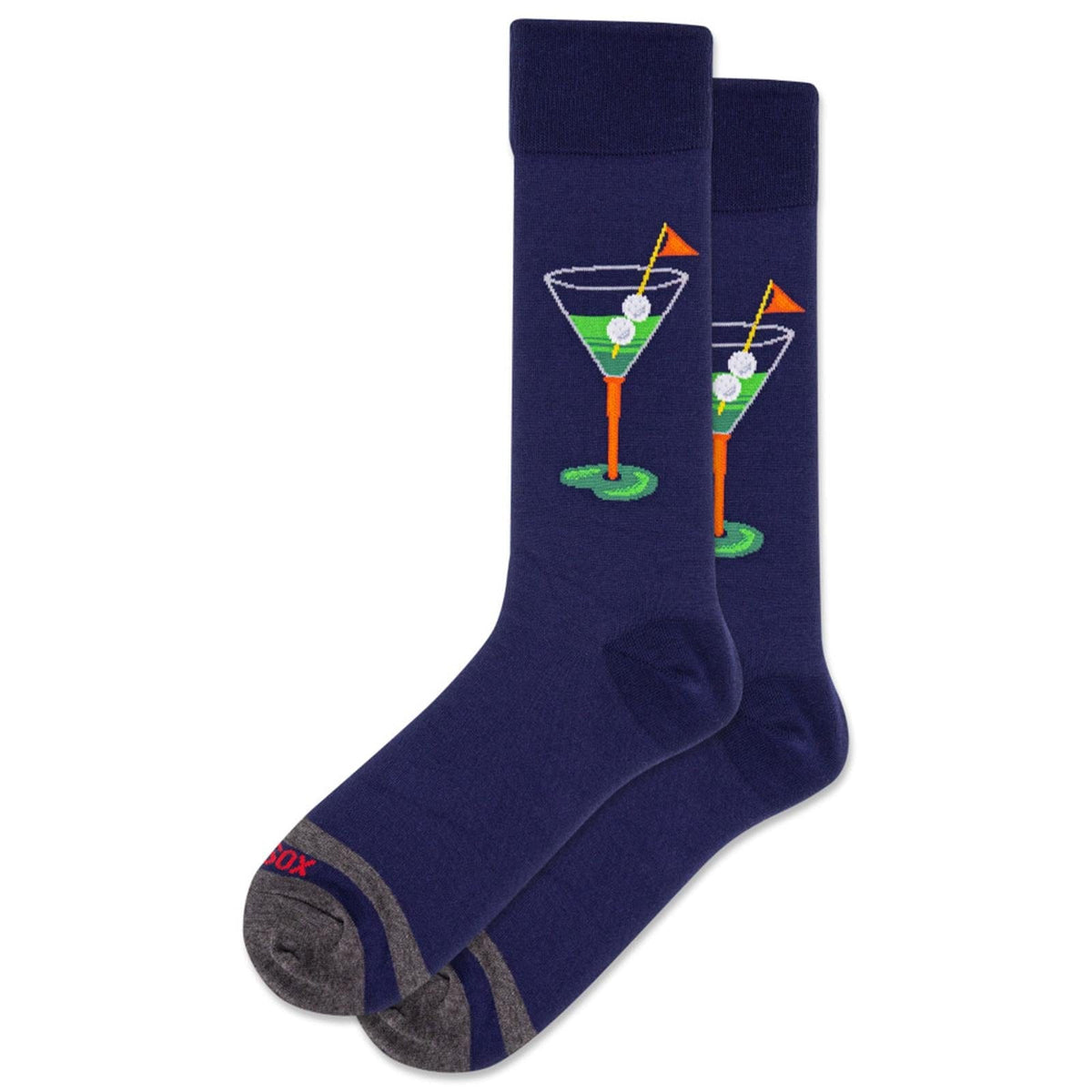 Martini Golf Men's Crew Socks Blue HotSox