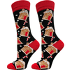Gingerbread Houses Crew Socks Black / Medium John's Crazy Socks