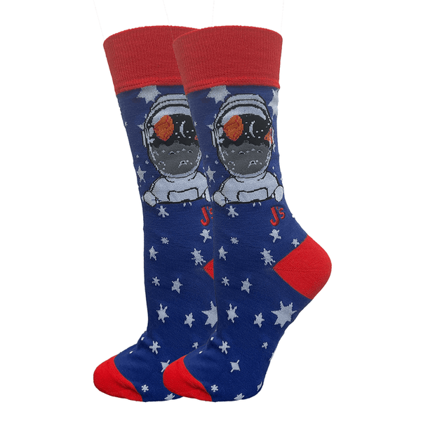 Astronaut in Space Crew Sock Blue / Medium John's Crazy Socks