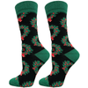 Christmas Wreaths Crew Socks Black / Medium John's Crazy Socks