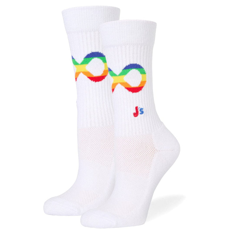 Neurodiversity Athletic Crew Socks White / Medium