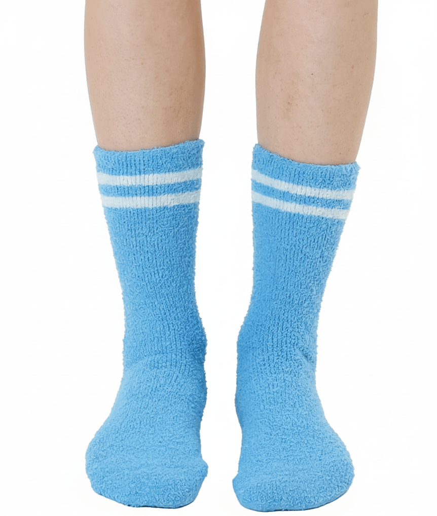 Nap Fuzzy Crew Socks Blue Living Royal