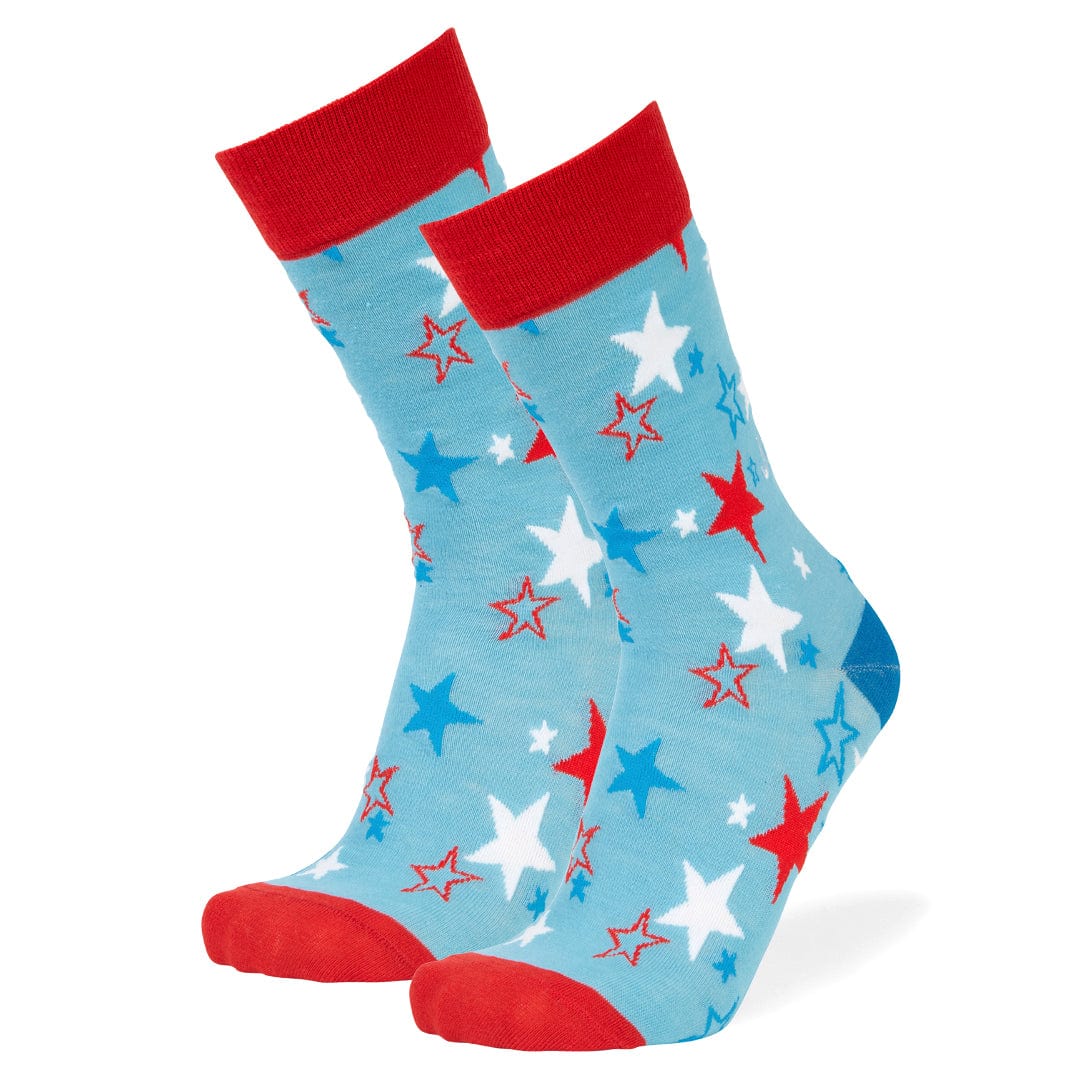 Patriotic Stars Mens Sock Blue / Large