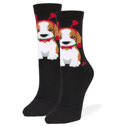 Puppy Love Women's Crew Sock Women's / Black