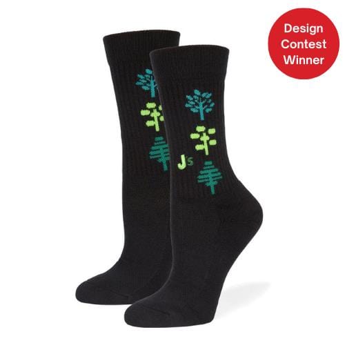 Plant Trees Athletic Crew Socks Black / Medium