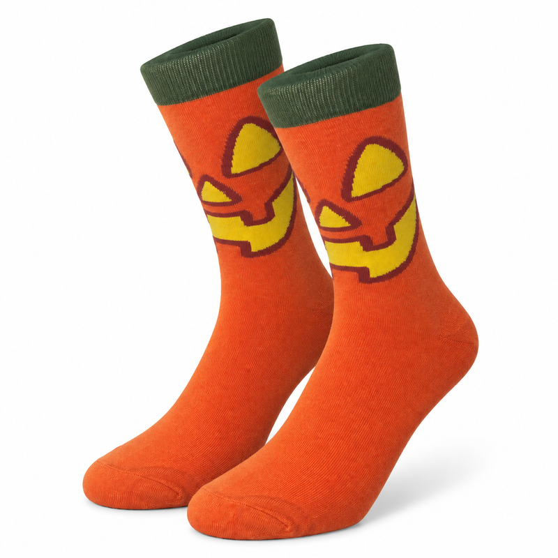 Jack O' Lantern Crew Socks Small Can Do Socks