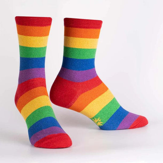 Radiant Rainbow Women's Crew Socks Multi