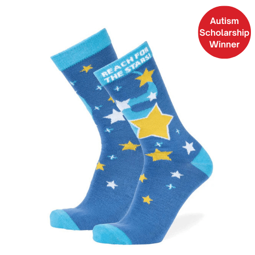 Reach For The Stars Crew Socks Blue / Large