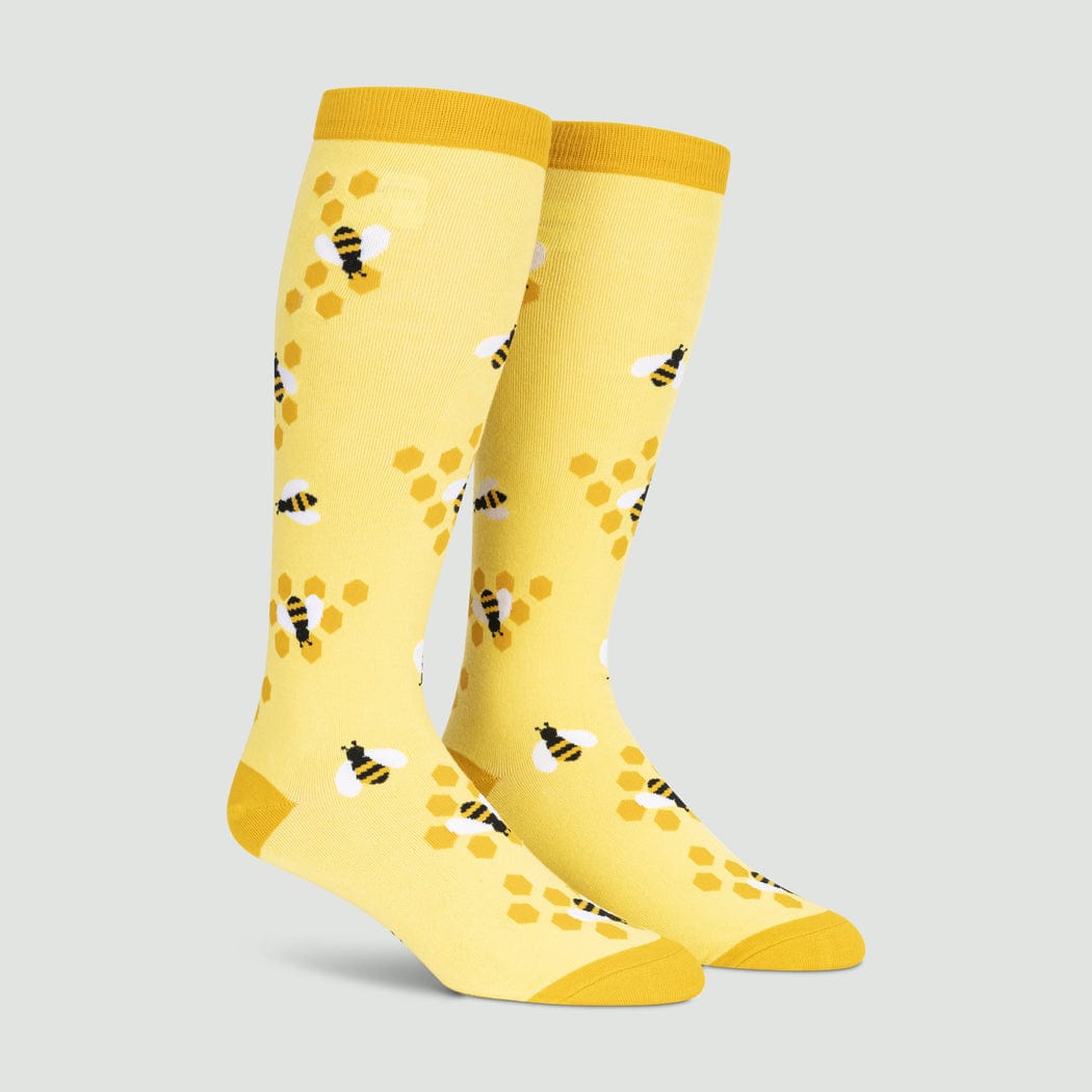 Bee's Knees Women's Wide Calf Knee High Socks Yellow
