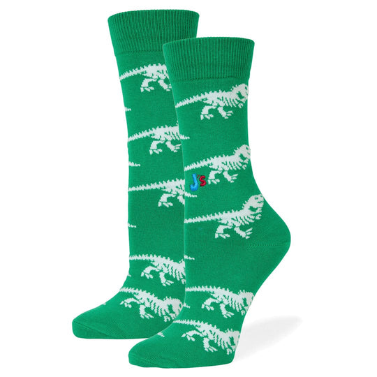 Dinosaurs Women's Crew Socks Green