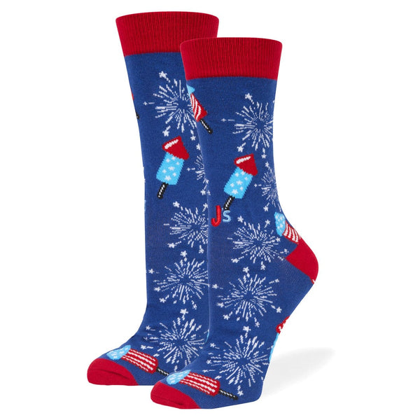 Fireworks Crew Socks Blue