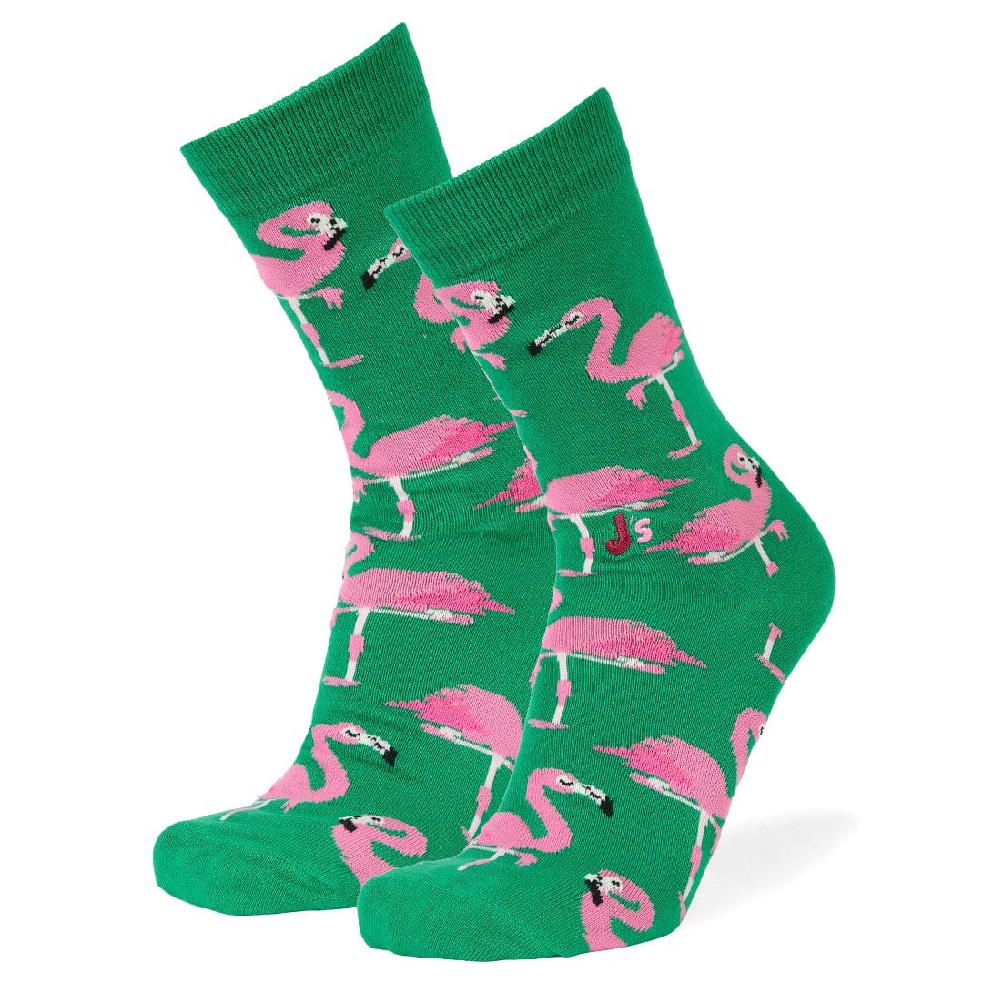 Flamingo Men&#39;s Crew Socks Teal