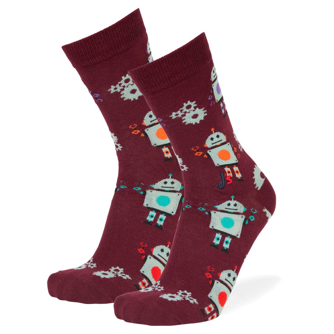 Robots Crew Socks Wine / Large