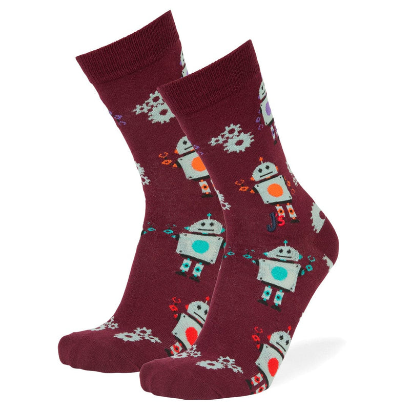 Robots Crew Socks Wine / Large