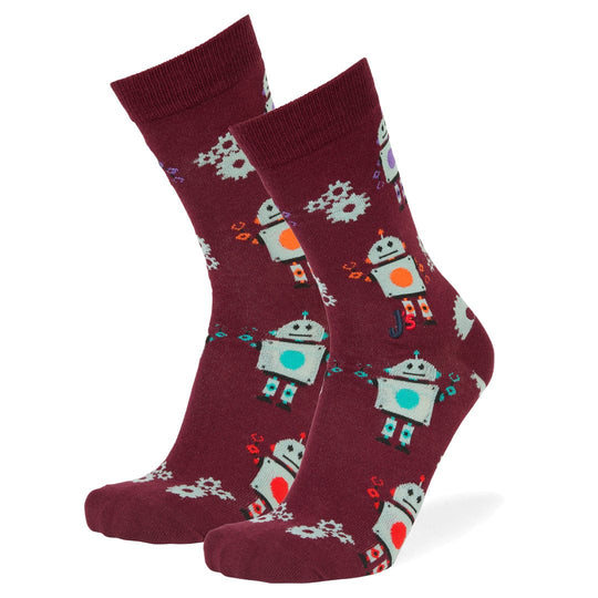 Robots Crew Socks Wine / Large