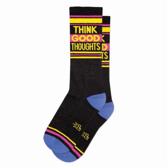 Think Good Thoughts Unisex Crew Socks Black