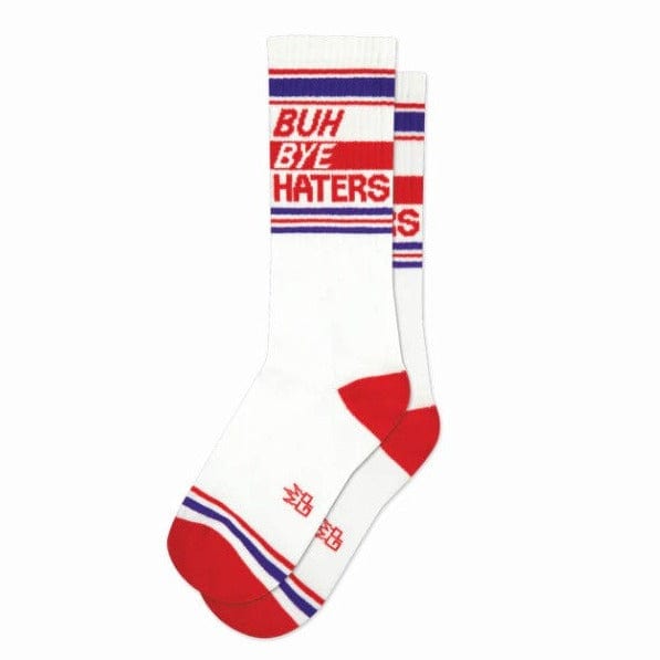 Buh Bye Haters Unisex Crew Socks White