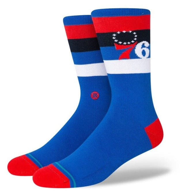 Philadelphia 76ers Stripe Crew Socks Blue