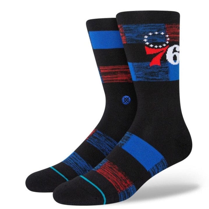 Philadelphia 76ers Cryptic Crew Socks Black