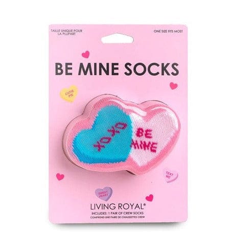 Be Mine 3D Crew Socks Pink