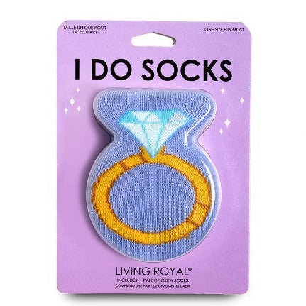 I Do 3D Crew Socks Purple
