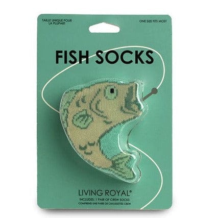 Fish 3D Crew Socks Green