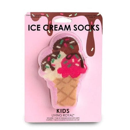 Ice Cream 3D Kid&#39;s Crew Socks Pink