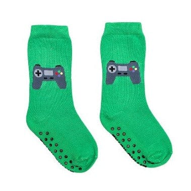 Gamer 3D Kid's Crew Socks Green