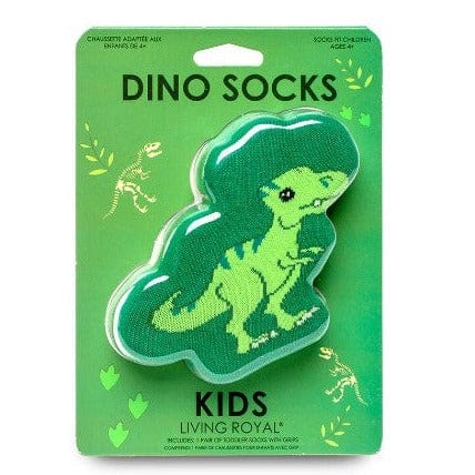 Dino 3D Kid's Crew Socks Green