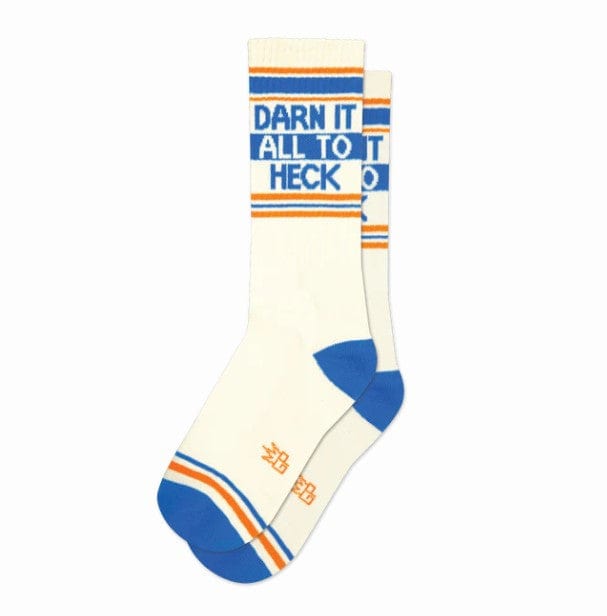 Darn It All To Heck Unisex Crew Socks Ivory