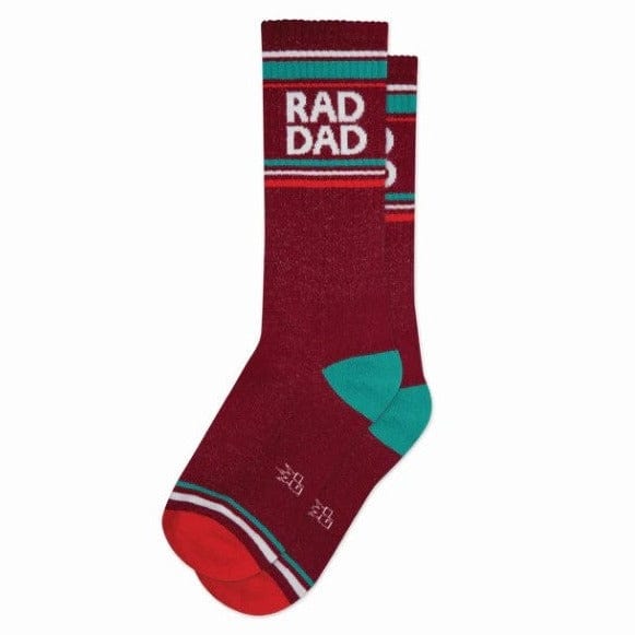 Rad Dad Unisex Crew Socks Red