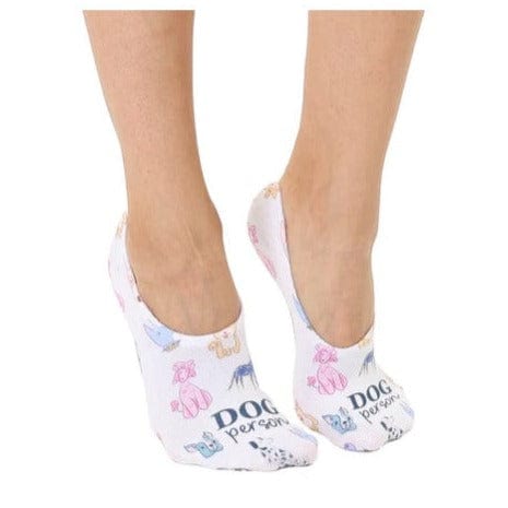 Dog Person Liner Socks White