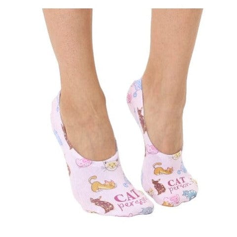 Cat Person Liner Socks Pink