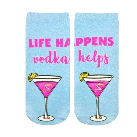 Vodka Helps Ankle Socks Blue