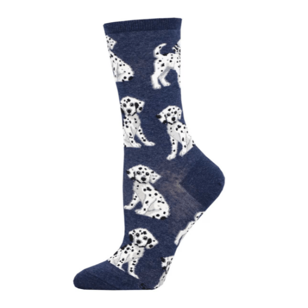 Dalmation Station Women's Crew Socks Blue