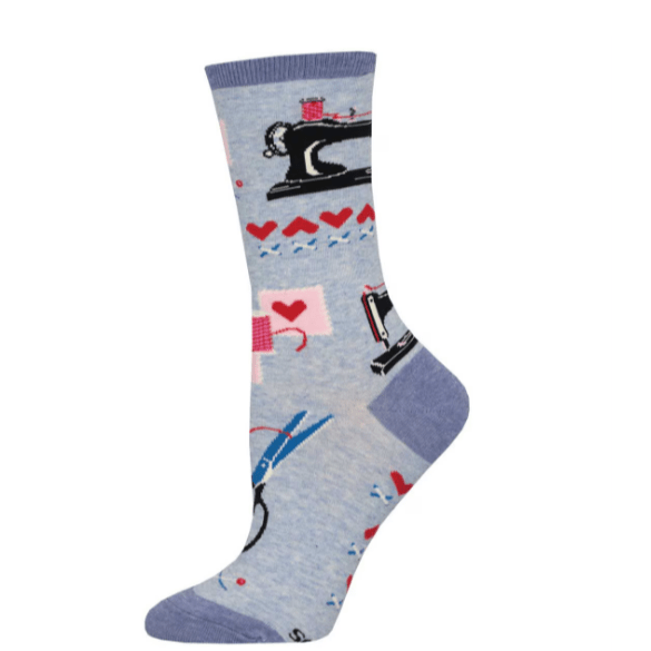 Sew In Love Women's Crew Socks Blue