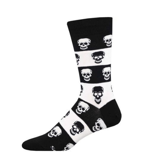 Skull Men's Crew Socks Black