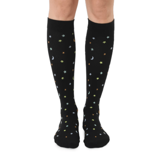 Stars Compression Socks Black