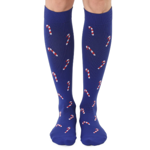 Candy Cane Compression Socks