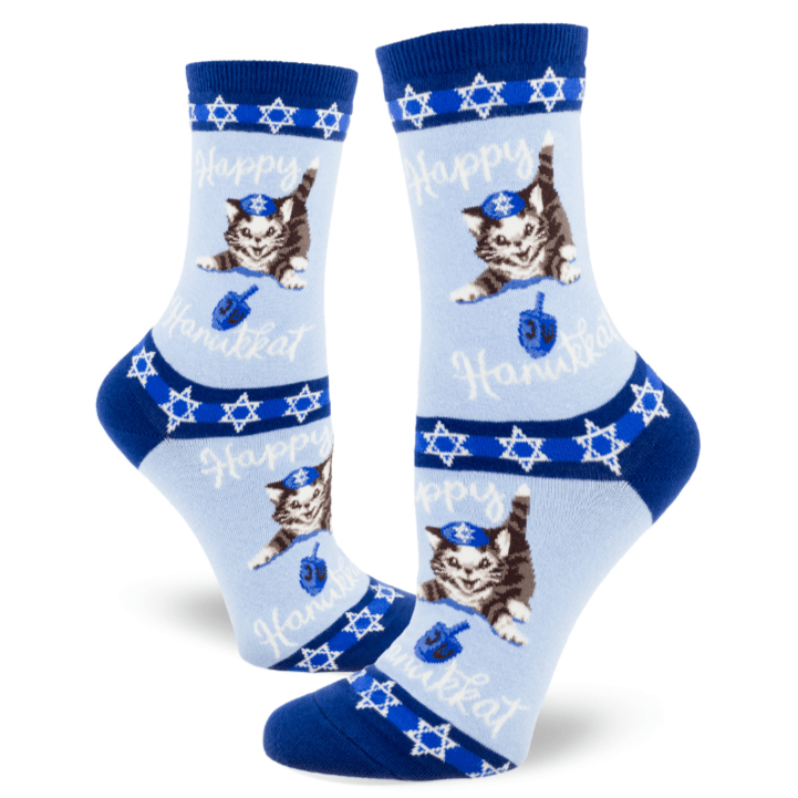 Hanukkat Women's Crew Socks Blue