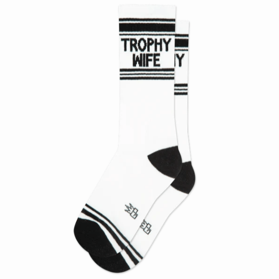 Trophy Wife Unisex Crew Socks White