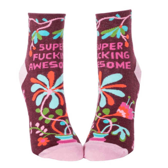 Superfucking Awesome Women's  Ankle Socks Red
