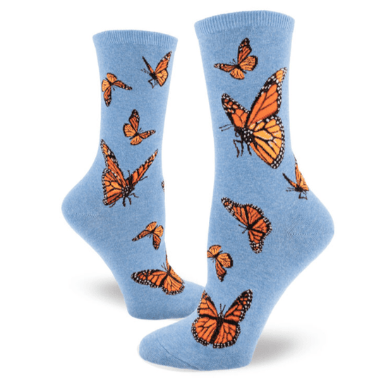 Monarch Women's Crew Socks Blue