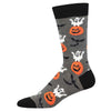 Spooky Jack O'Lanterns Socks Grey SockSmith